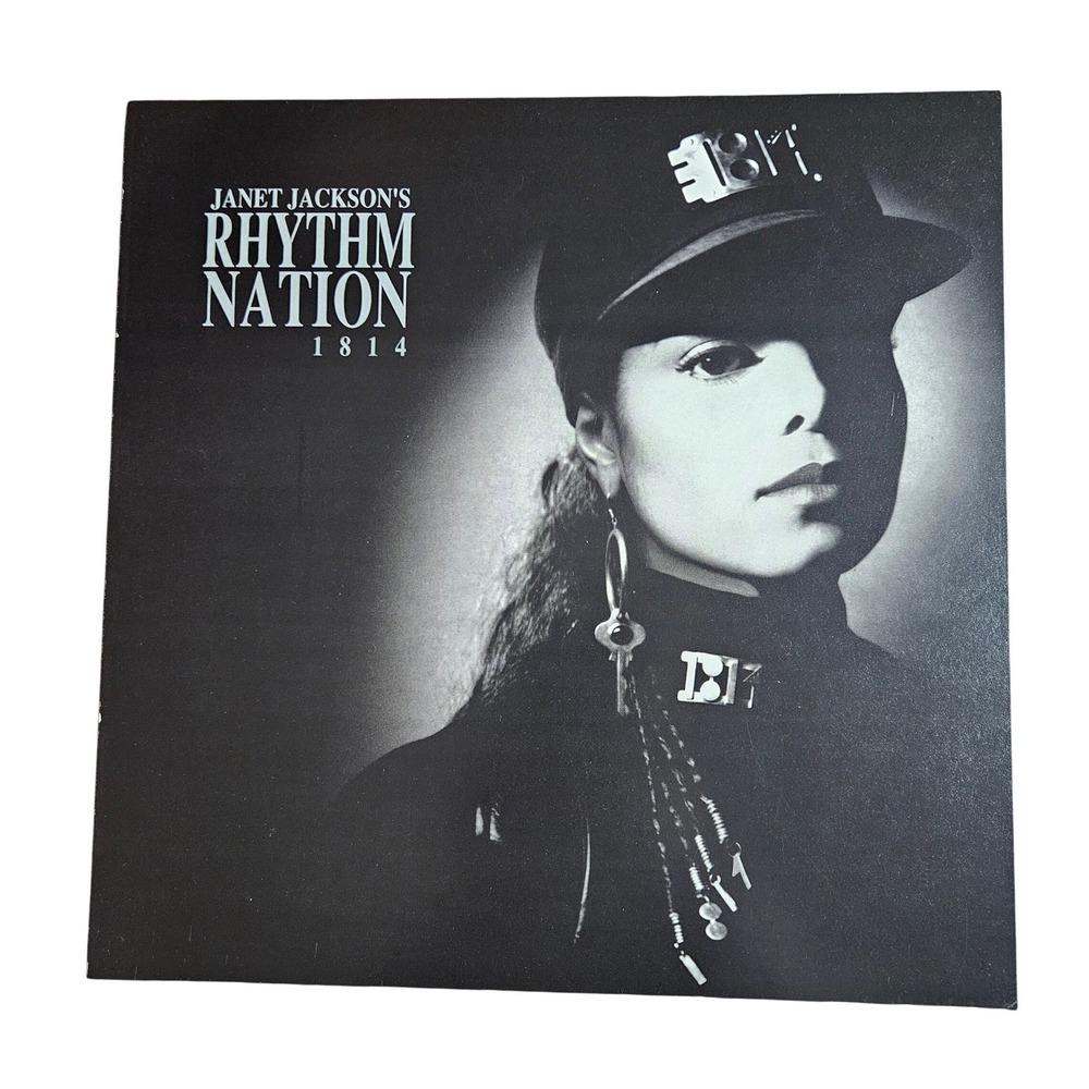 Janet Jackson Rhythm Nation 1814‎ 12x12 Double Sided Flat Promo Poster 1990 A&M
